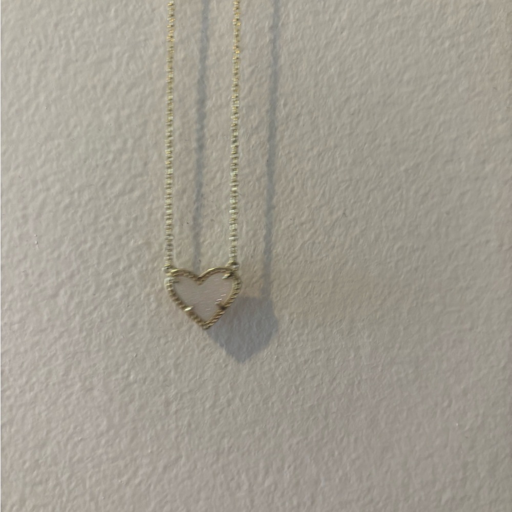 Kendra Scott white heart glitter necklace